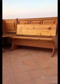 Panca angolare legno massello