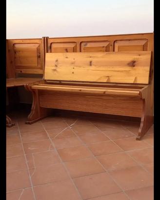 Panca angolare legno massello