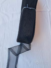 nastro crinolina 5cm x 50mt nero bordo merletto 