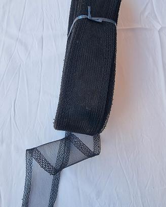 nastro crinolina 5cm x 50mt nero bordo merletto 