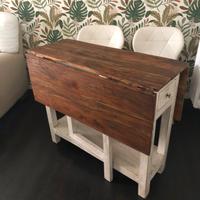 Tavolo legno massello bandelle