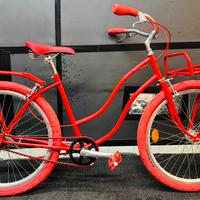 Bicicletta da Donna Rossa 26" Contropedale