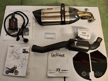 Scarico Mivv/Leovince xcape 650, scarico completo.