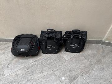 tris valigie givi canyon