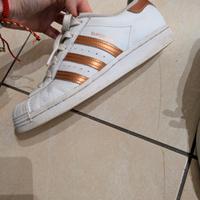 Adidas Superstar bianco e rame 38 2/3