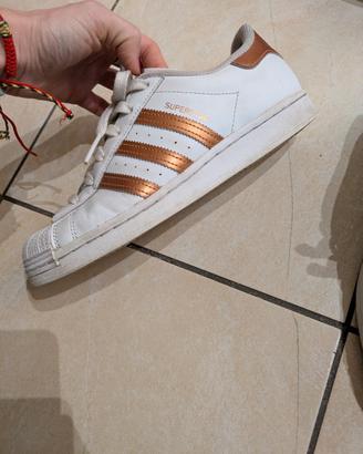 Adidas Superstar bianco e rame 38 2/3