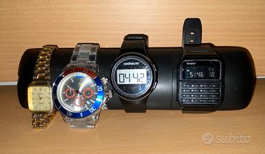 4 orologi, Casio, Tavernier, cronografo, no swatch