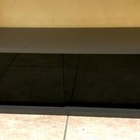 Mobiletto di design nero grigio con ante vetro