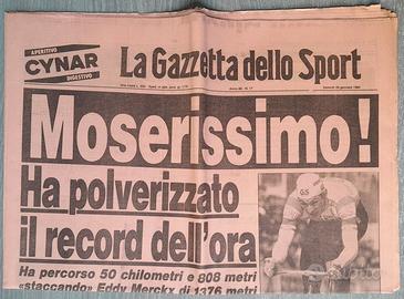 Moser Giornale Primo Record Ora Gazzetta 1984