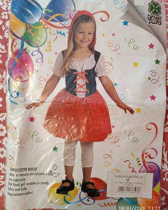 CARNEVALE costume bambina cappuccetto rosso 