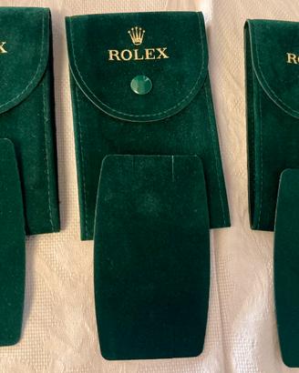 Rolex Tris di Pochette In Velluto Verde Nuove