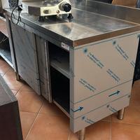 Tavolo inox armadiato