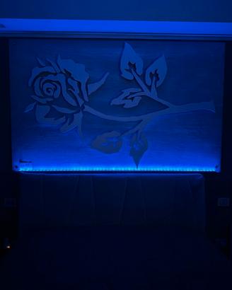 Pannello rosa 🌹 3D con illuminazione led