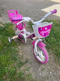 “Bici bambina 14” Dino Bikes con rotelle