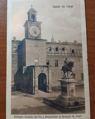 CARPI - CASTELLO E MONUMENTO A FANTI - 1914