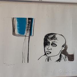 N°6 quadri (opere su carta) di Arrigo Poz