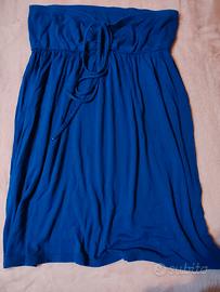 Vestito Blu Strapless Donna
