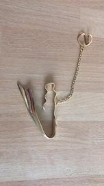 Fermacravatta #vintage# in argento 925 dorato