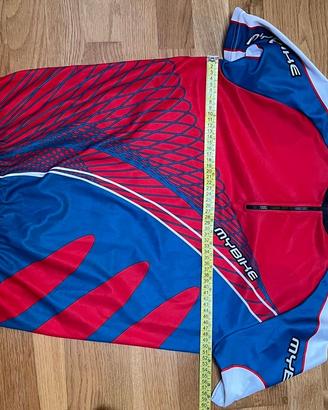 MYBIKE Maglia ciclismo taglia L , zip sul davanti,