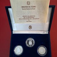 Trittico 500+200+100 Lire-Argento- 1988 "Bologna"