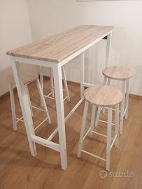 Tavolo alto con 4 sgabelli