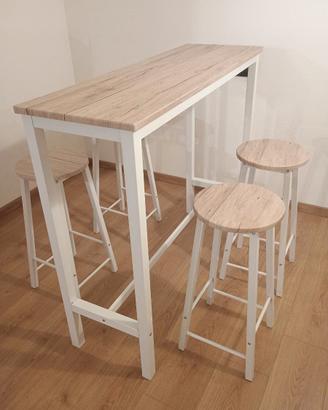 Tavolo alto con 4 sgabelli