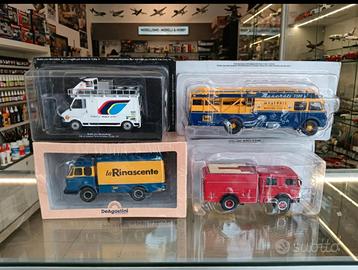 Lotto di 4 modellini camion bisarca Fiat 642