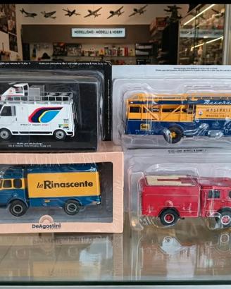 Lotto di 4 modellini camion bisarca Fiat 642