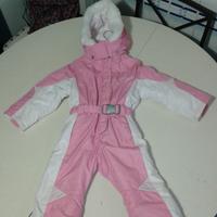 Tuta sci bambina colore bianca e rosa marca CACAO