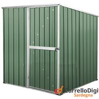 Box da giardino lamiera 175x185cm 2,92mq verde