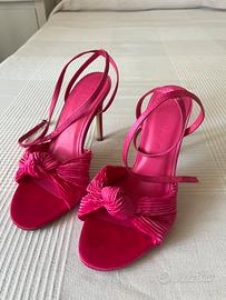 Sandali fucsia tacco sottile