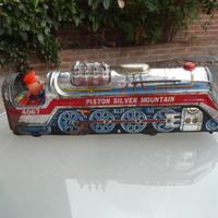 Vecchio trenino in latta Piston Silver Mountain 40