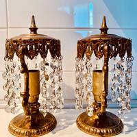 Coppia di Abat-Jour Vintage, in cristallo