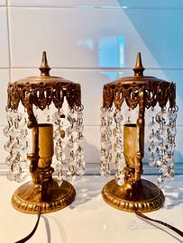 Coppia di Abat-Jour Vintage, in cristallo