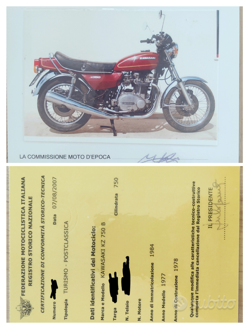 Vendo Kawasaki KZ 750 B twin del 1978 - Moto e Scooter In vendita
