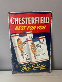 Insegna pubblicitaria Chesterfield vintage