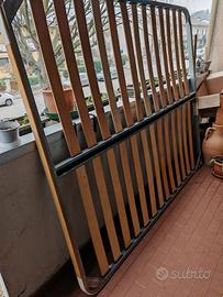 Rete a doghe in legno matrimoniale 