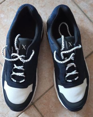 SCARPE AX ARMANI EXCHANGE COLORE BLU/BIANCO - MISU