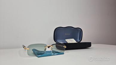 Gucci lenti azzurre glasant oro