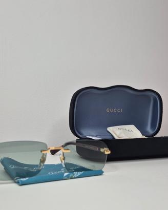 Gucci lenti azzurre glasant oro