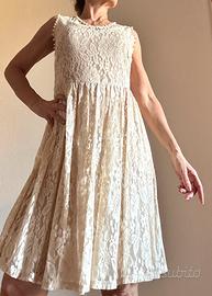 Abito in Pizzo Kontatto con Perle - Taglia S