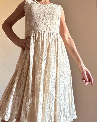 Abito in Pizzo Kontatto con Perle - Taglia S