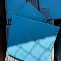 Piastrelle quadrate smaltate azzurre 10x10 e 20x20