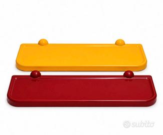 Mensole vintage plastica anni 70 rosso giallo