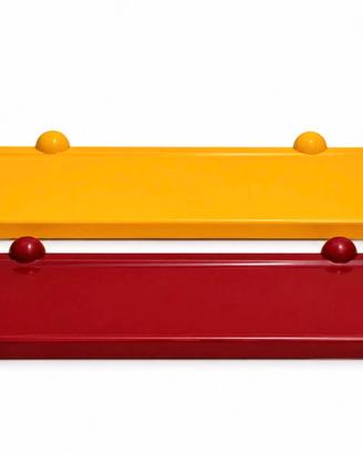 Mensole vintage plastica anni 70 rosso giallo