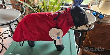 impermeabile cane rosso 