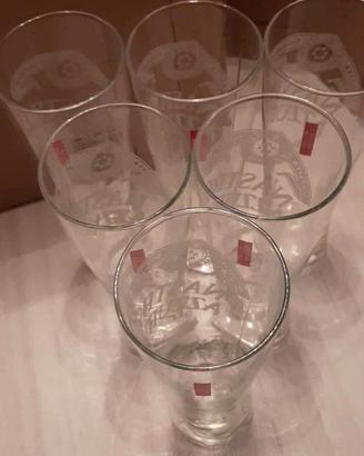 6 BICCHIERI BIRRA NASTRO AZZURRO PERONI DA LT. 0,4