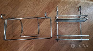 Porta rotolo e porta spezie da cucina acciaio