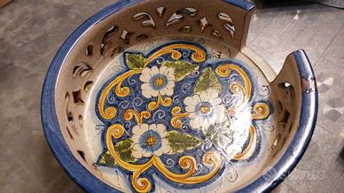 vassoio ceramica stile Caltagirone 