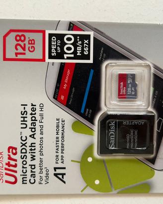 San Disk ultra - microSDXC UHS-I card with adapter